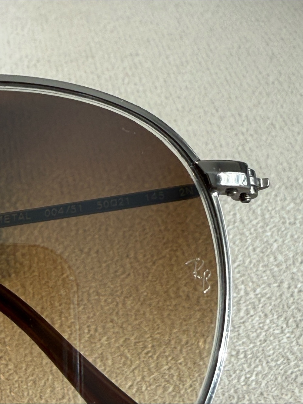 Ray-Ban Round Metal Sunglasses in Brown Gradient - Picture 2 of 4